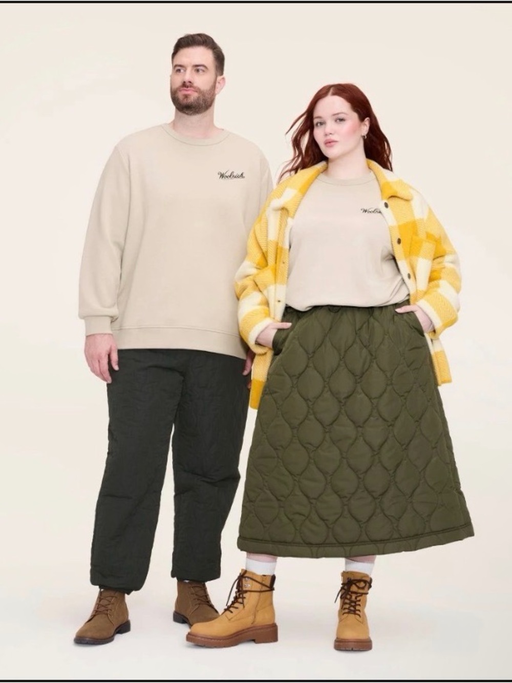 Woolrich Olive Quilted Maxi Skirt